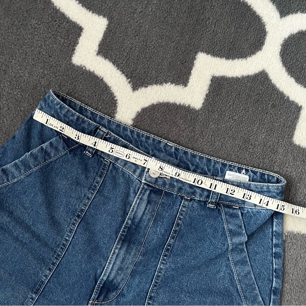H&M DIVIDED Blue Denim cargo style women’s size 8 Jeans. Hi rise wide leg - Picture 6 of 12